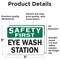 Signmission Eye Wash Station, 5 in W x Rectangle, Vinyl Decal OS-2PACK-CL-D-35-L-20008 - alternate 2
